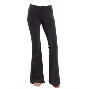 NEW CHATOYANT mineral wash bell bottom soft pant in dark ash grey